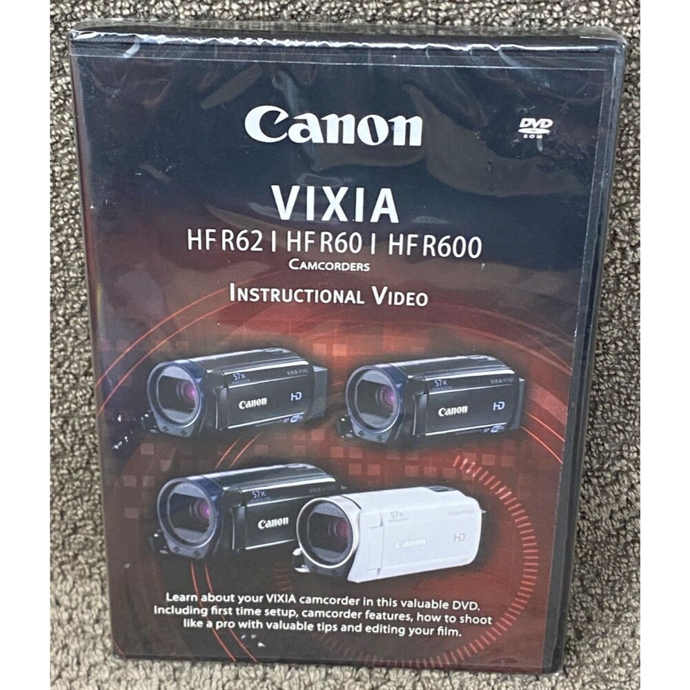 Canon Instructional Video DVD Vixia HF R62, R60, R600 New Sealed
